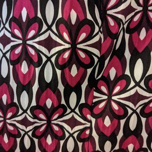 East 5th Black and fuscia print button down shirt